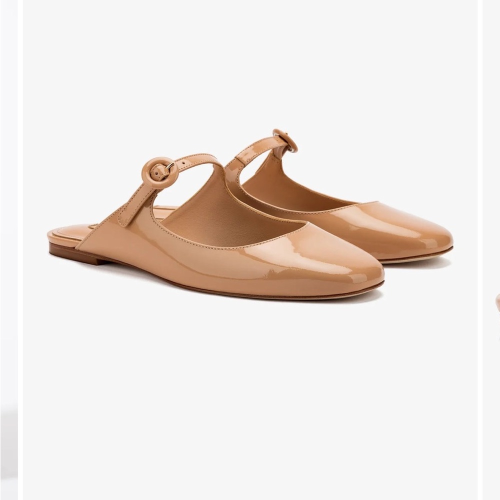 Larroude Tan Flats Timeless Design